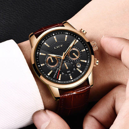 Relógio Men´s Luxe Couro Legítimo