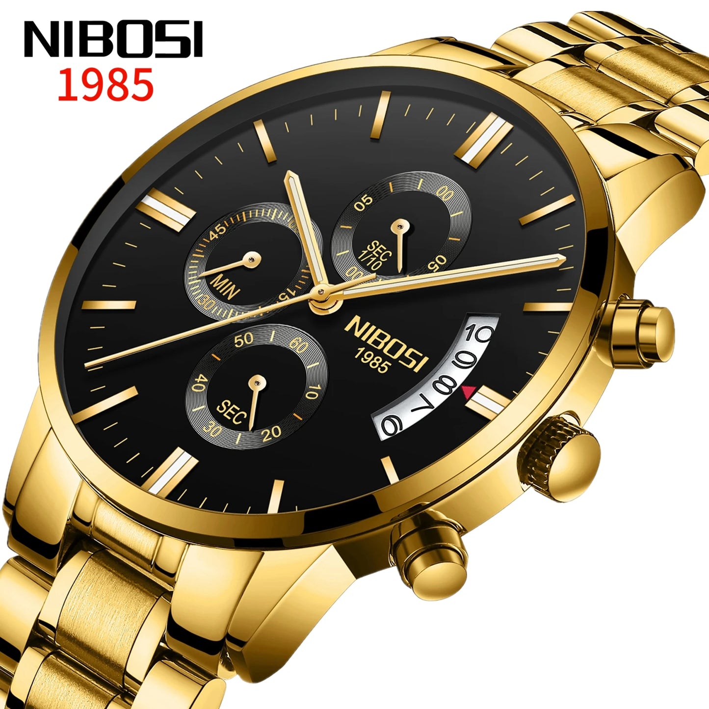 Relógio Luxury Men Gold